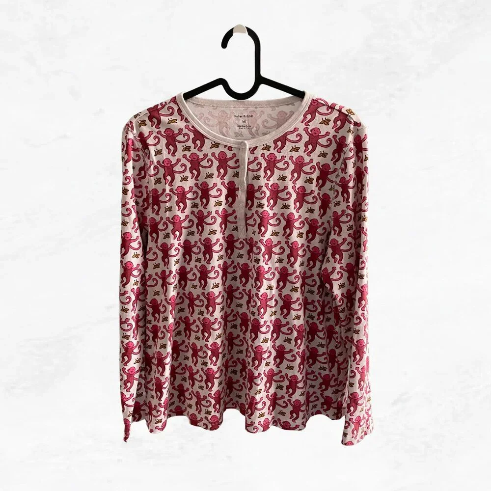 Roller Rabbit Monkey Pajama Top - Picture 3 of 7